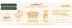 พรีเมี่ยม 5 - รักษ์บุญ บริการจัดงานทำบุญบ้าน จัดงานทำบุญครบรอบ จัดงานทำบุญบริษัท